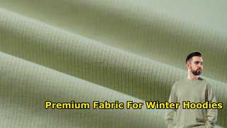 Organic Combed Cotton Knitted Fabric 35% Cotton 55% Polyester 10% Spandex For Autumn Winter Hoodie