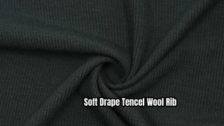 Premium Tencel Wool 2x2 Rib Knit Fabric for Apparel