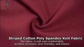 Matte Textured Vertical Striped Cotton Poly Spandex Knit Fabric for Autumn Winter Casual Wear Outfit